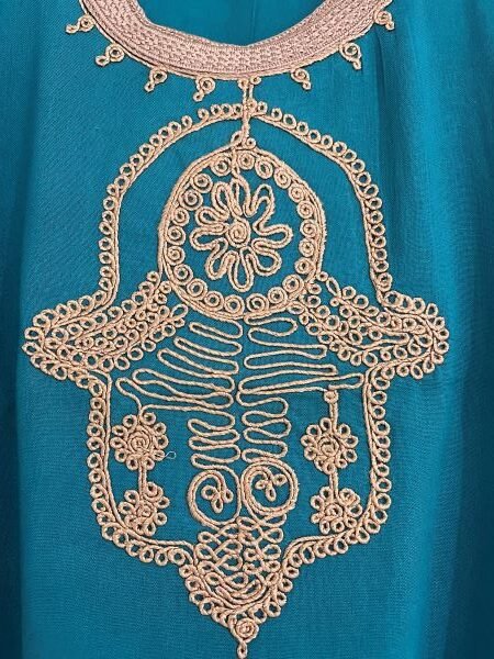 khamsa caftan en vert