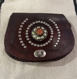 brown 7 inch leather bag Genuine leather brown messenger Bag