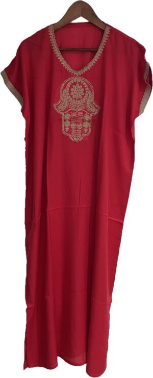 hamsa dress kaftan in red hamsa dress kaftan in red