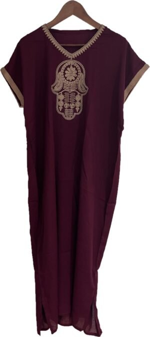 red Hamsa embroidered caftan hamsa clothing