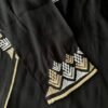 jellaba femme noir avec broderies fait main