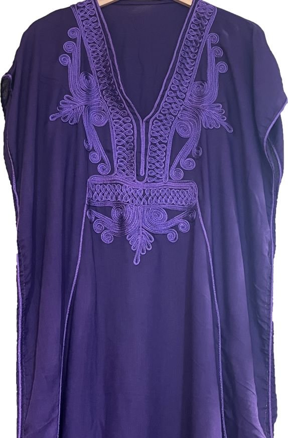 Purple Moroccan kaftan for women