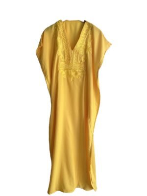 yellow cotton kaftan yellow cotton kaftan