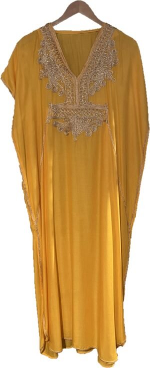 yellow cotton kaftan yellow cotton kaftan