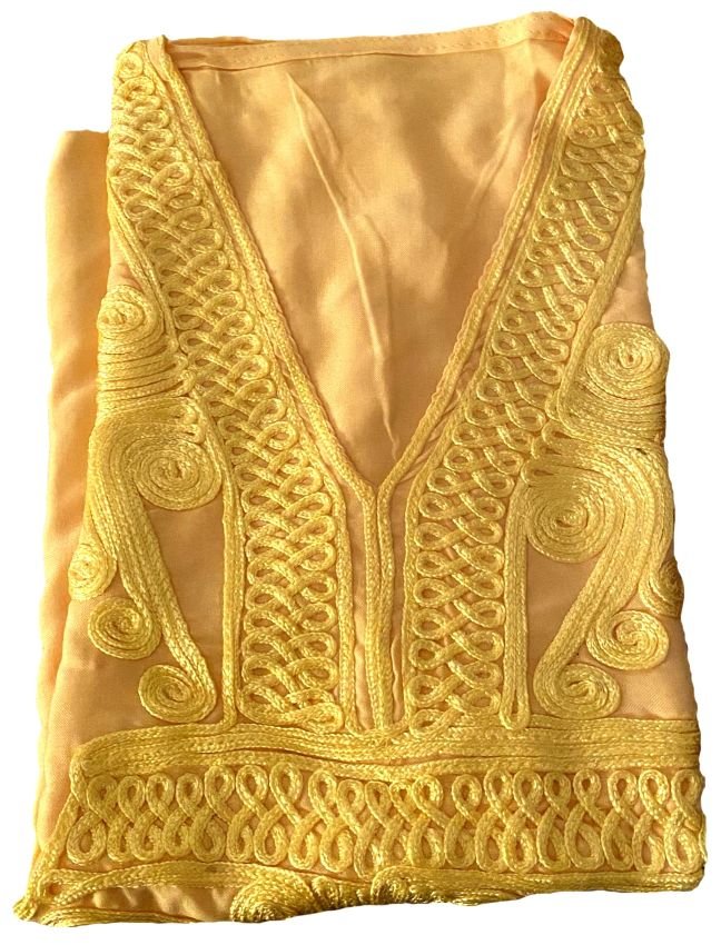 Yellow kaftan dress