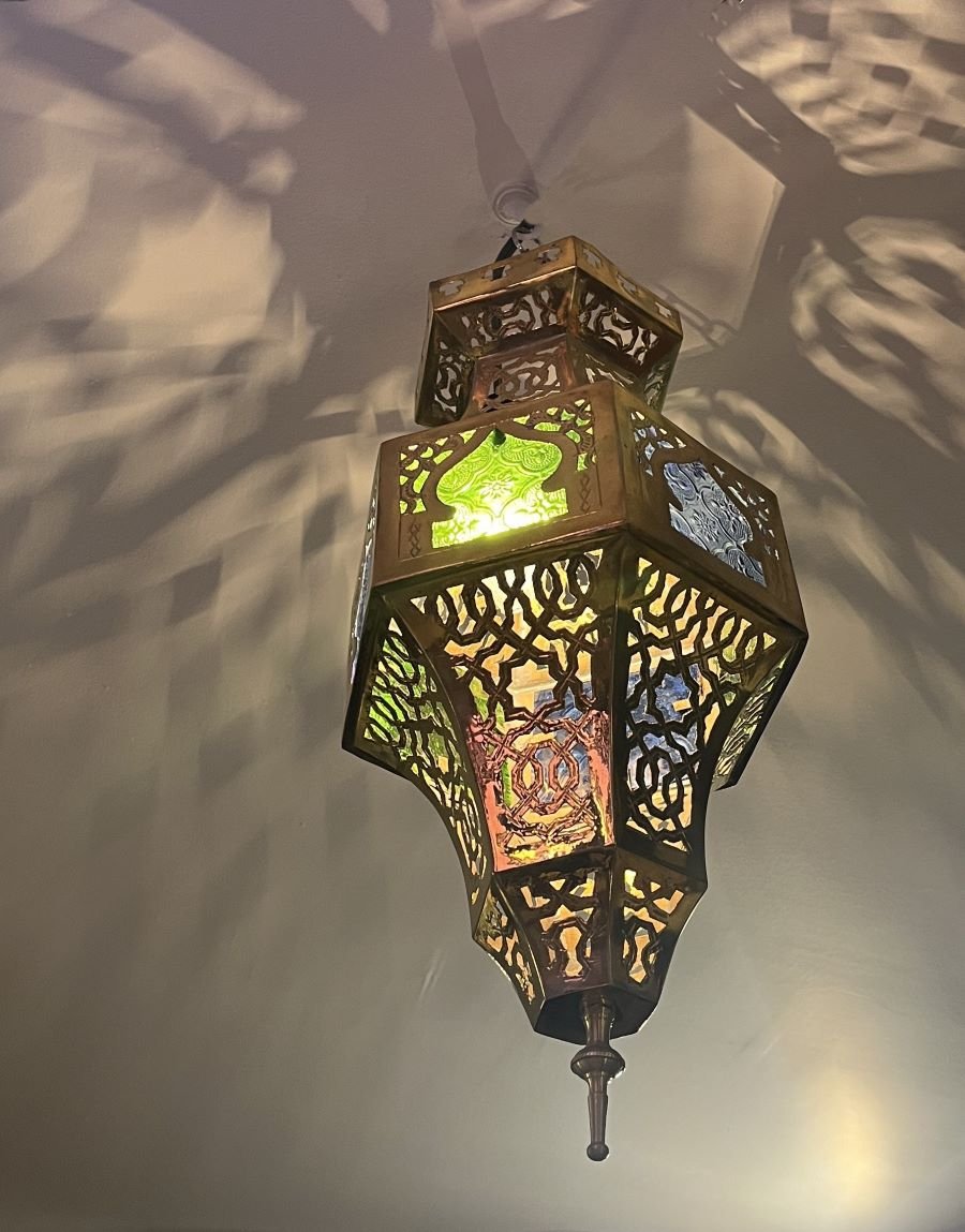 Moroccan brass lantern
