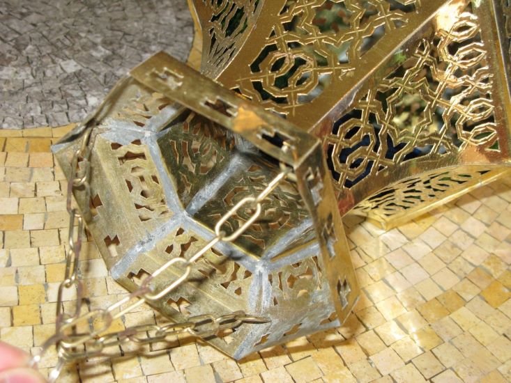 collection of brass lantern in our Moroccan store