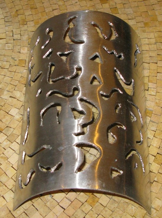 Moroccan metal sconce in silver