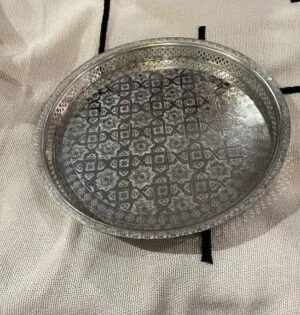 Moroccan silver tray