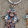 hamsa keychains5 Porte-clés Hamsa contre le mauvais œil
