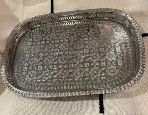 authentic Moroccan silver tea tray