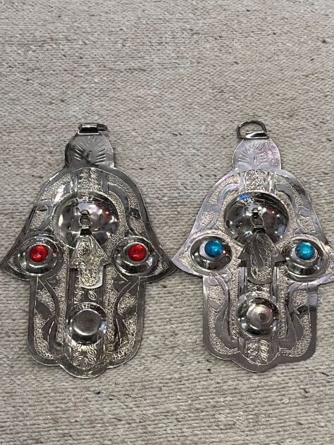 silver hamsa wall decor