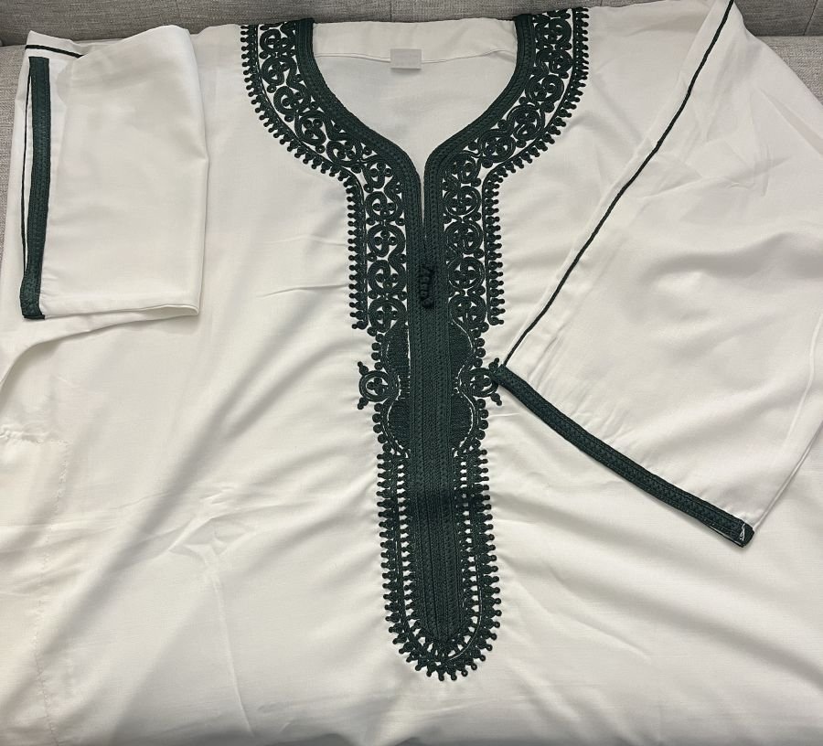 jellaba large pour homme blanc