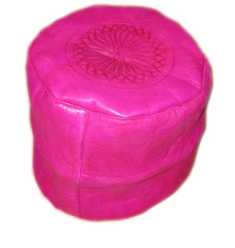 fuchsia pouf
