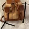 Leather two tone backpack