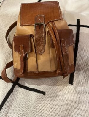 Leather two tone backpack Leather two tone backpack