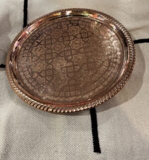 Moroccan cooper tray plateau en cuivre rouge de maroc