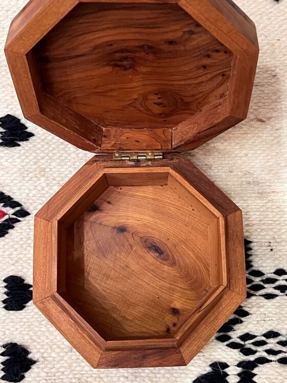 decorative burl wood box ideal for storage your jewelry