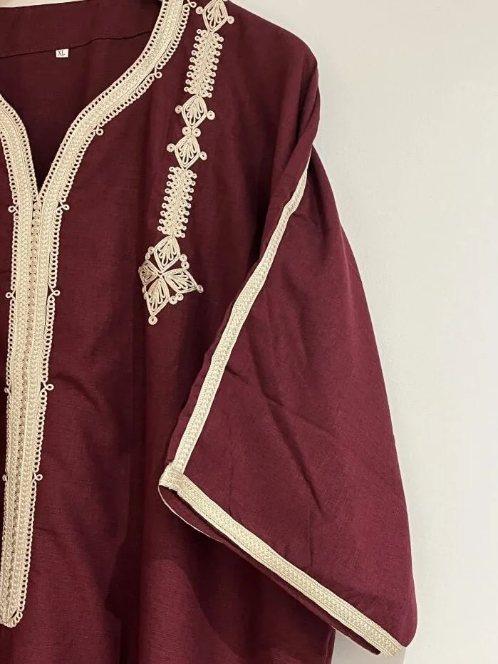 vetement traditionelle long pour homme fait au maroc