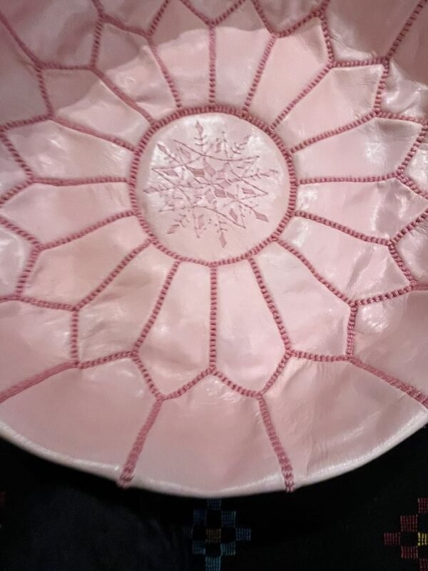 leather pink pouf canada