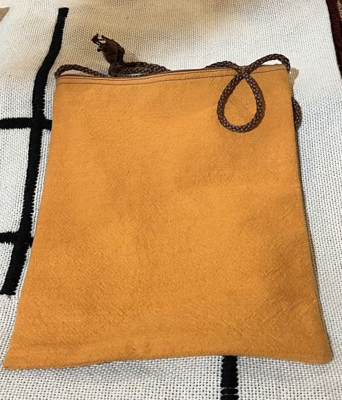 Sac fourre-tout en soie orange avec medaillon marocain ...