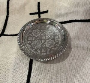 petit plateau en argent marocain