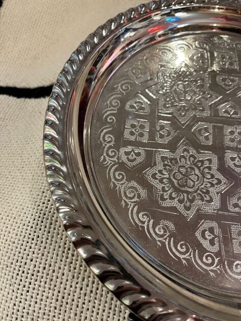 small silver tray