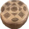 pouf marocain en cuir tan