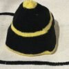 bonnet marocain en laine noir et jaune