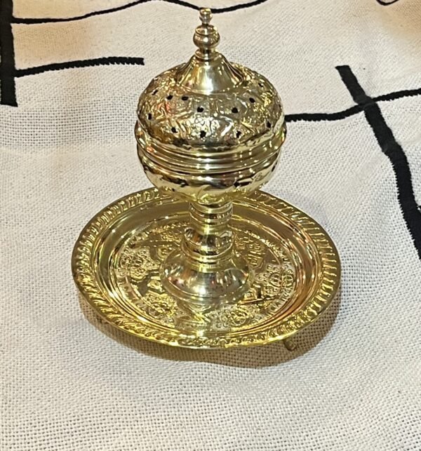 Moroccan brass incense burner