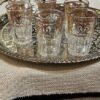 gold moroccan tea glasses