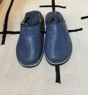moroccan blue slippers