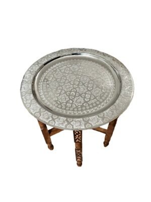 moroccan-silver-tea-tray table marocaine avec pieds