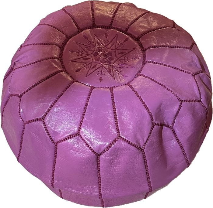 pouf marocain vieux rose