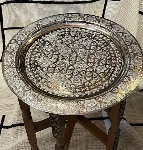 Moroccan silver table