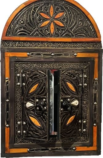 miroir marocain en os avec portes