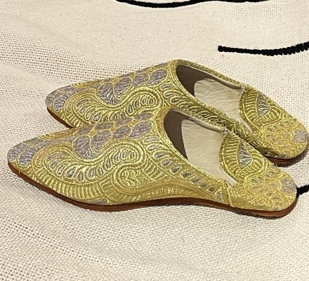 slippers gold silverwoman