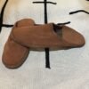 babouches marocaines en suede de couleur brun montreal