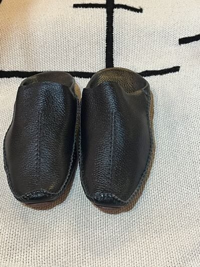 black slippers