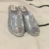 silver Moroccan women slippers shoes silver Moroccan women slippers shoes