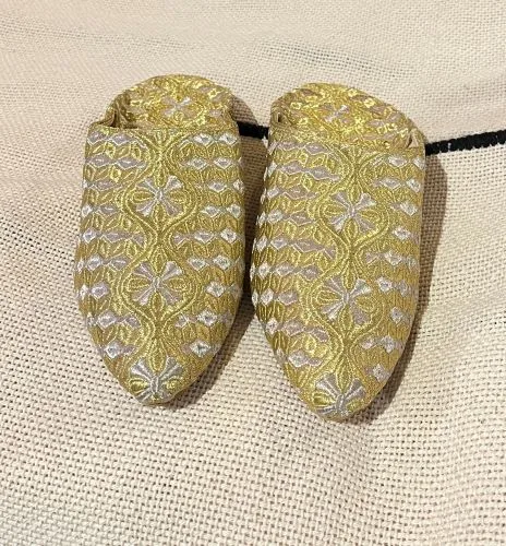 silver gold women slippers