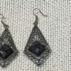 Boucles d'oreilles noir1 These black earrings made from sterling silver
