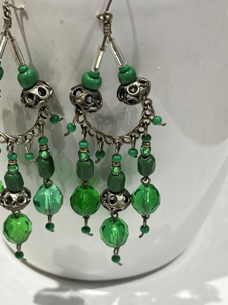 Boucles d'oreilles vertes