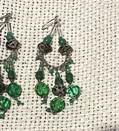 Boucles d'oreilles vert