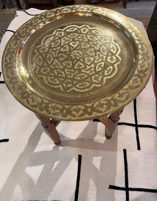 Moroccan brass table