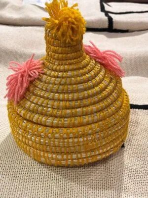 Moroccan wicker basket