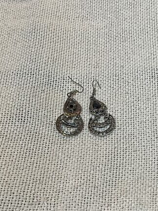 boucles d oreilles argent noires