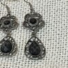 black silver earrings1 boucles oreilles noires en argent