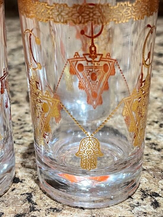 khamsa protection motif de verres marocains