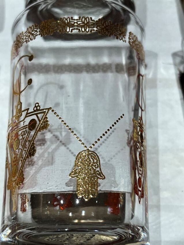 hamsa design tea cups